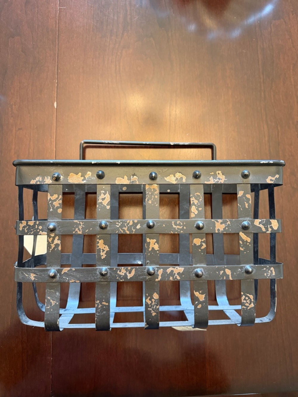 Hobby Lobby Black Metal Distressed Wall Basket